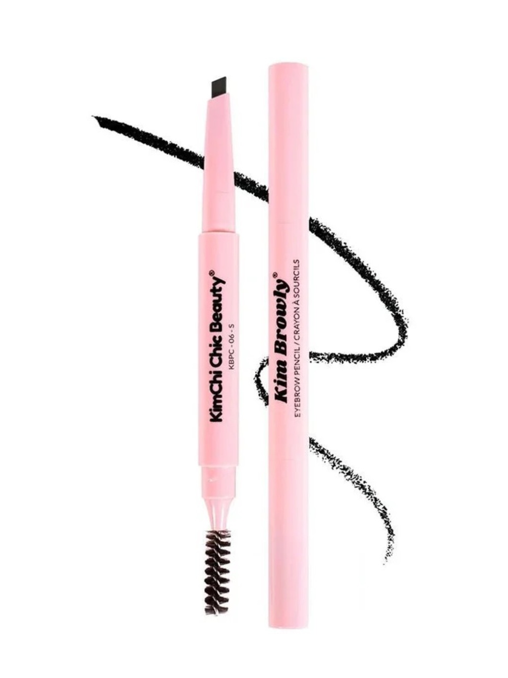 Kimchi Chic Beauty Eyebrow Pencil & Spoolie in Pink and Black